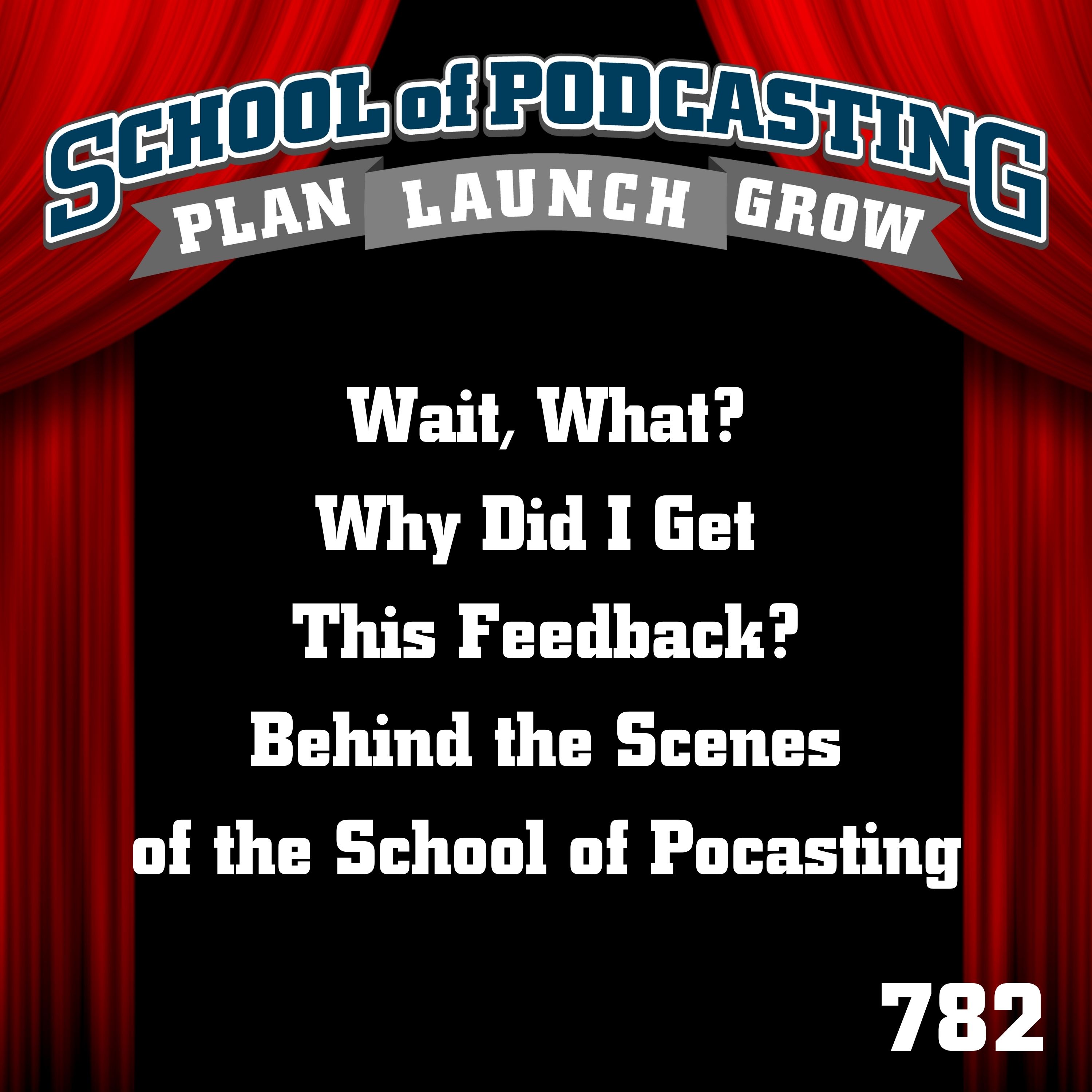 Wait, What? Why Did I Get This Feedback? Behind The Scenes of the School of Podcasting